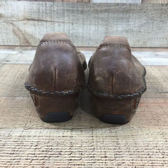 Clarks ArtisanBrown Leather Slip On Loafer Wedge Womens 5M  74079 - Picture 7 of 12